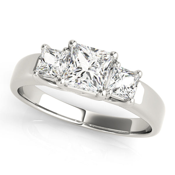 3 Stone Princess Engagement Ring (82571-C)