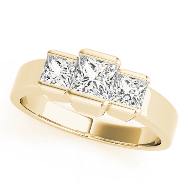 3 Stone Princess Engagement Ring (82572-1)