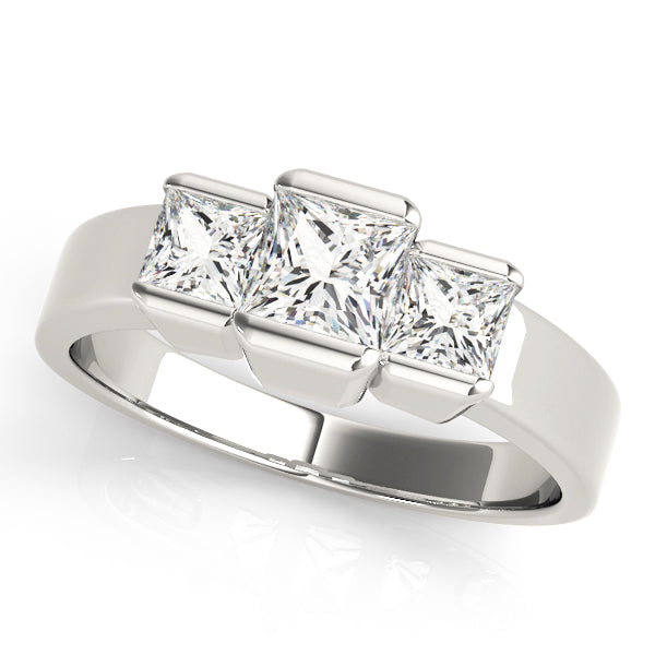 3 Stone Princess Engagement Ring (82572-1)