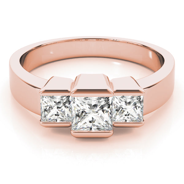 3 Stone Princess Engagement Ring (82572-11/2)