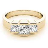 3 Stone Princess Engagement Ring (82572-3/4)