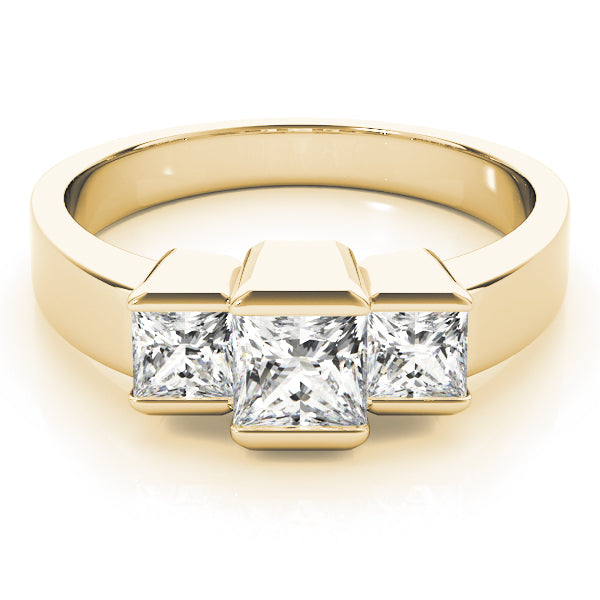 3 Stone Princess Engagement Ring (82572-11/2)