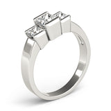 3 Stone Princess Engagement Ring (82572-3/4)