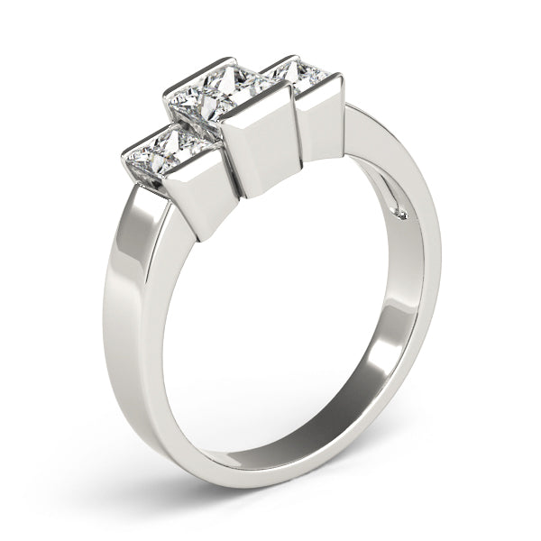 3 Stone Princess Engagement Ring (82572-11/2)