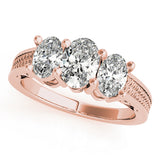 3 Stone Oval Engagement Ring (82574)