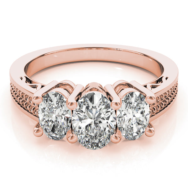 3 Stone Oval Engagement Ring (82574)