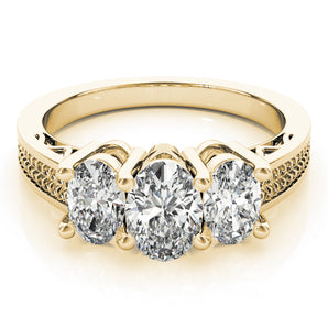 3 Stone Oval Engagement Ring (82574)