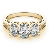 3 Stone Oval Engagement Ring (82574)