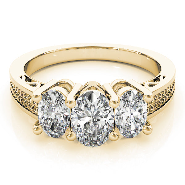 3 Stone Oval Engagement Ring (82574)