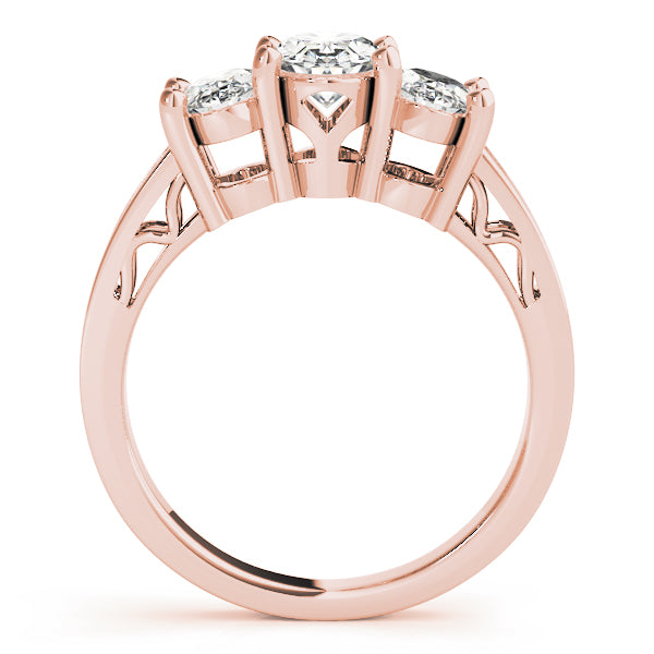 3 Stone Oval Engagement Ring (82574)