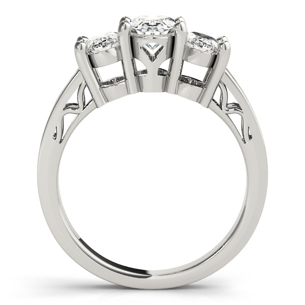 3 Stone Oval Engagement Ring (82574)