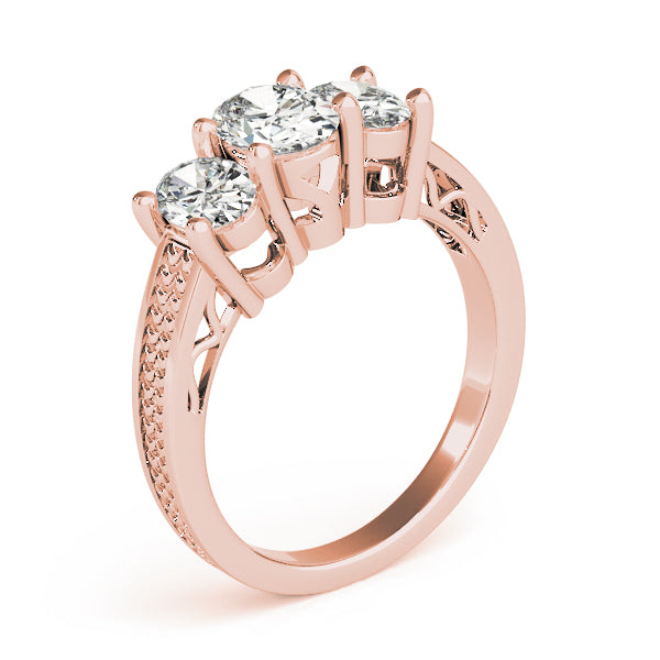 3 Stone Oval Engagement Ring (82574)