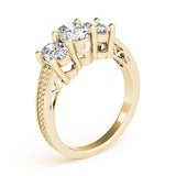 3 Stone Oval Engagement Ring (82574)