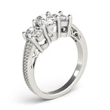 3 Stone Oval Engagement Ring (82574)
