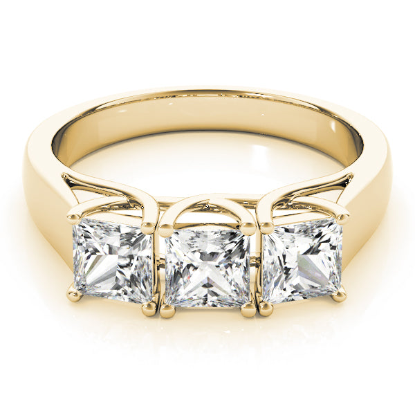 3 Stone Princess Engagement Ring (82580-2)