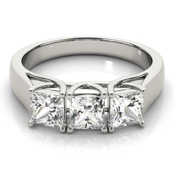 3 Stone Princess Engagement Ring (82580-1)