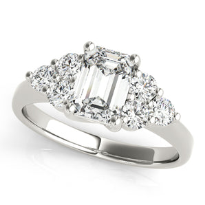 Emerald Color Rings Engagement Ring