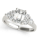 Emerald Color Rings Engagement Ring