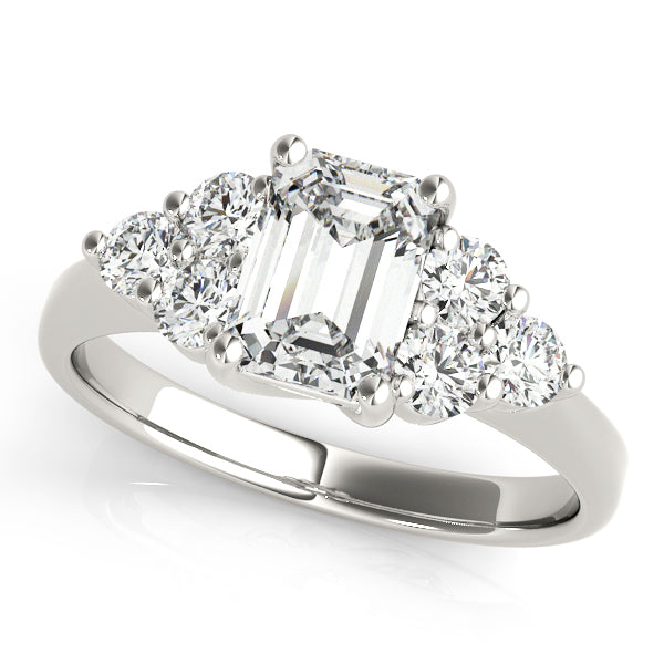 Emerald Color Rings Engagement Ring