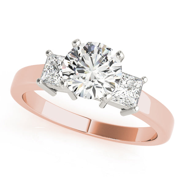 3 Stone Princess Engagement Ring (82638-E)