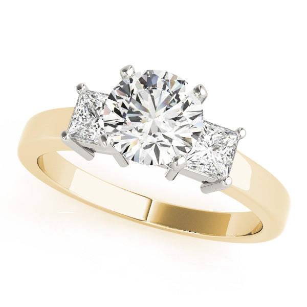 3 Stone Princess Engagement Ring (82638-C)