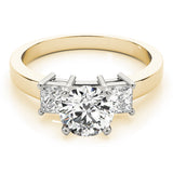 3 Stone Princess Engagement Ring (82638-G)
