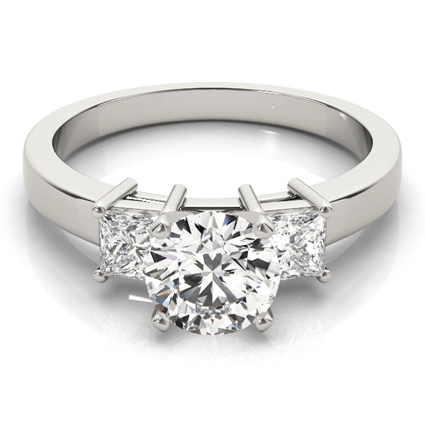 3 Stone Princess Engagement Ring (82638-F)