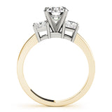 Three-Stone Engagement Ring (Princess Center) - alt view