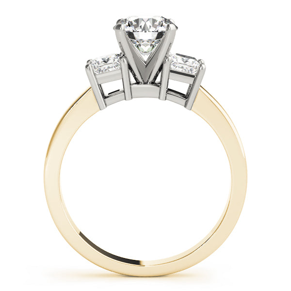 Three-Stone Engagement Ring (Princess Center) - alt view