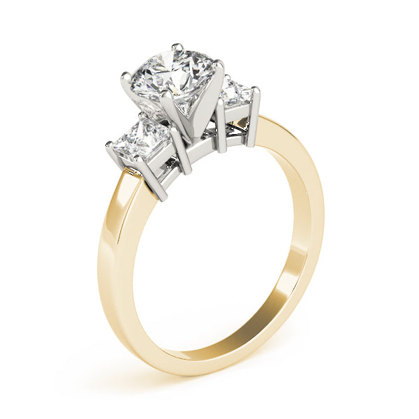 3 Stone Princess Engagement Ring (82638-G)