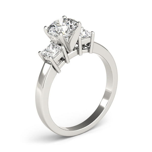 3 Stone Princess Engagement Ring (82638-E)