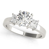 3 Stone Princess Engagement Ring (82638-C)