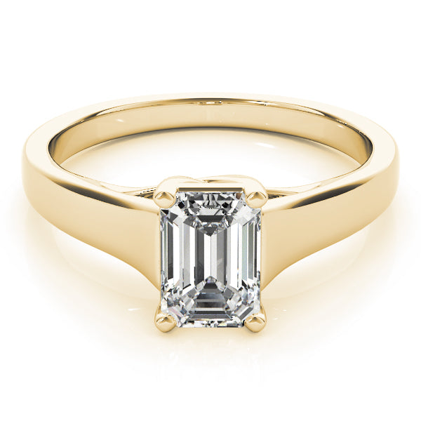 8x6 Emerald Cut Trellis Solitaire Engagement Ring (82654)