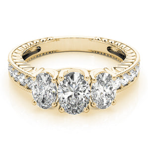 3 Stone Oval Engagement Ring (82737)