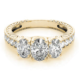 3 Stone Oval Engagement Ring (82737)
