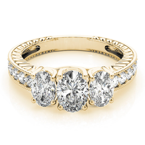 3 Stone Oval Engagement Ring (82737)