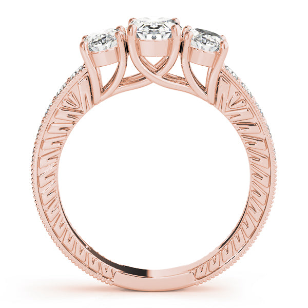 3 Stone Oval Engagement Ring (82737)