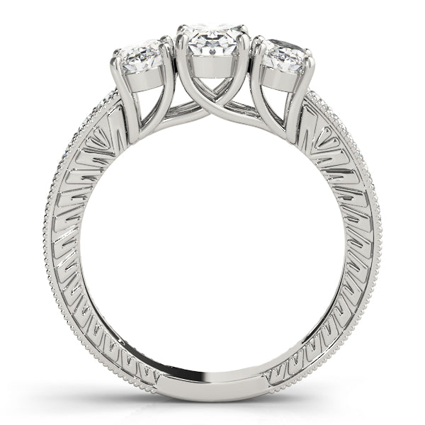 3 Stone Oval Engagement Ring (82737)