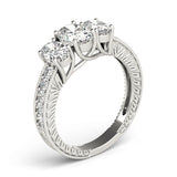 3 Stone Oval Engagement Ring (82737)