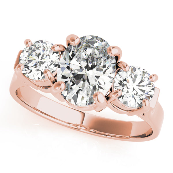 3 Stone Oval Engagement Ring (82740)
