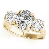 3 Stone Oval Engagement Ring (82740)