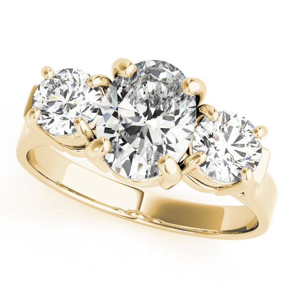 3 Stone Oval Engagement Ring (82740)