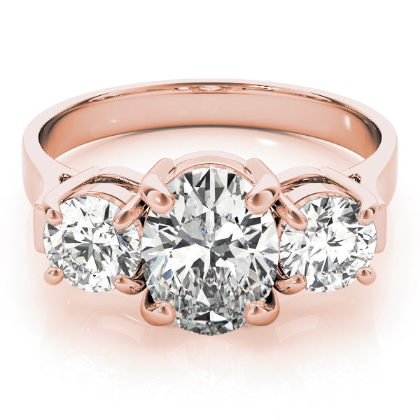 3 Stone Oval Engagement Ring (82740)