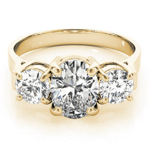 3 Stone Oval Engagement Ring (82740)