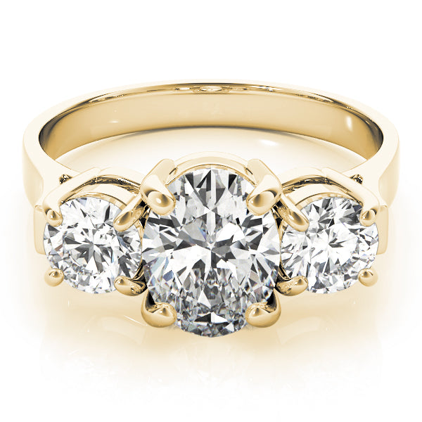 3 Stone Oval Engagement Ring (82740)