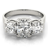 3 Stone Oval Engagement Ring (82740)