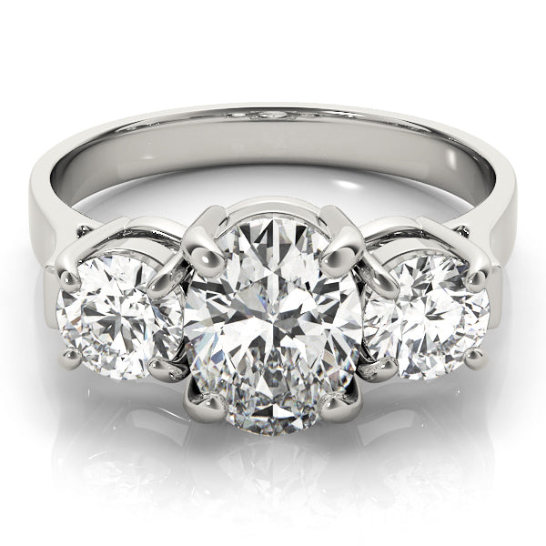 3 Stone Oval Engagement Ring (82740)