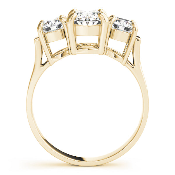3 Stone Oval Engagement Ring (82740)