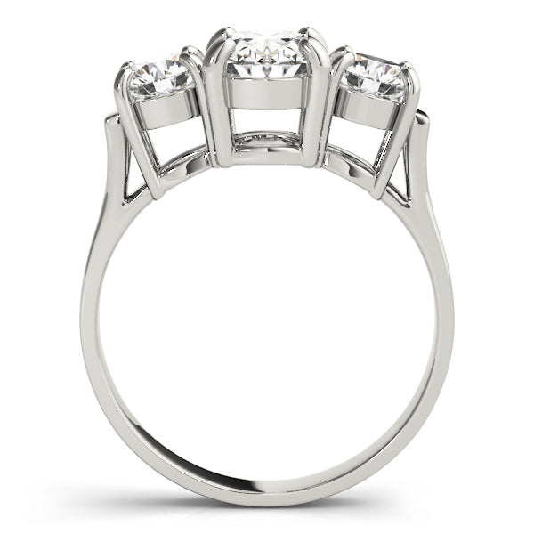 3 Stone Oval Engagement Ring (82740)