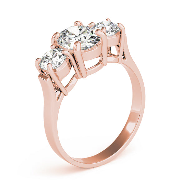 3 Stone Oval Engagement Ring (82740)
